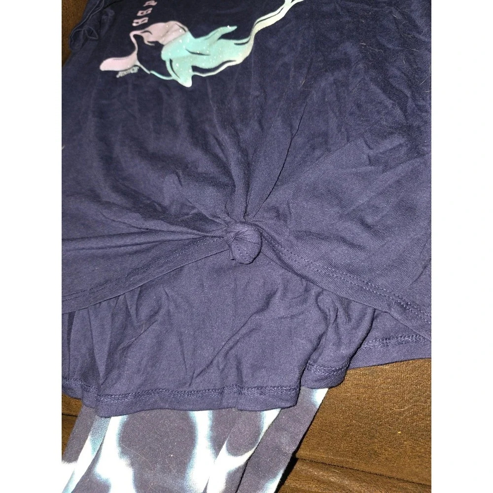 Justice happiness comes in waves dolphin top and tie dye leggings size 12 14 nwt